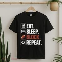 Lineman Art For Women Football Player Offensive Lineman T-Shirt thumb 2