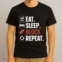 Lineman Art For Women Football Player Offensive Lineman T-Shirt thumb 3