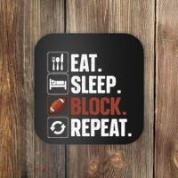 Lineman Art For Women Football Player Offensive Lineman Coaster thumb 0