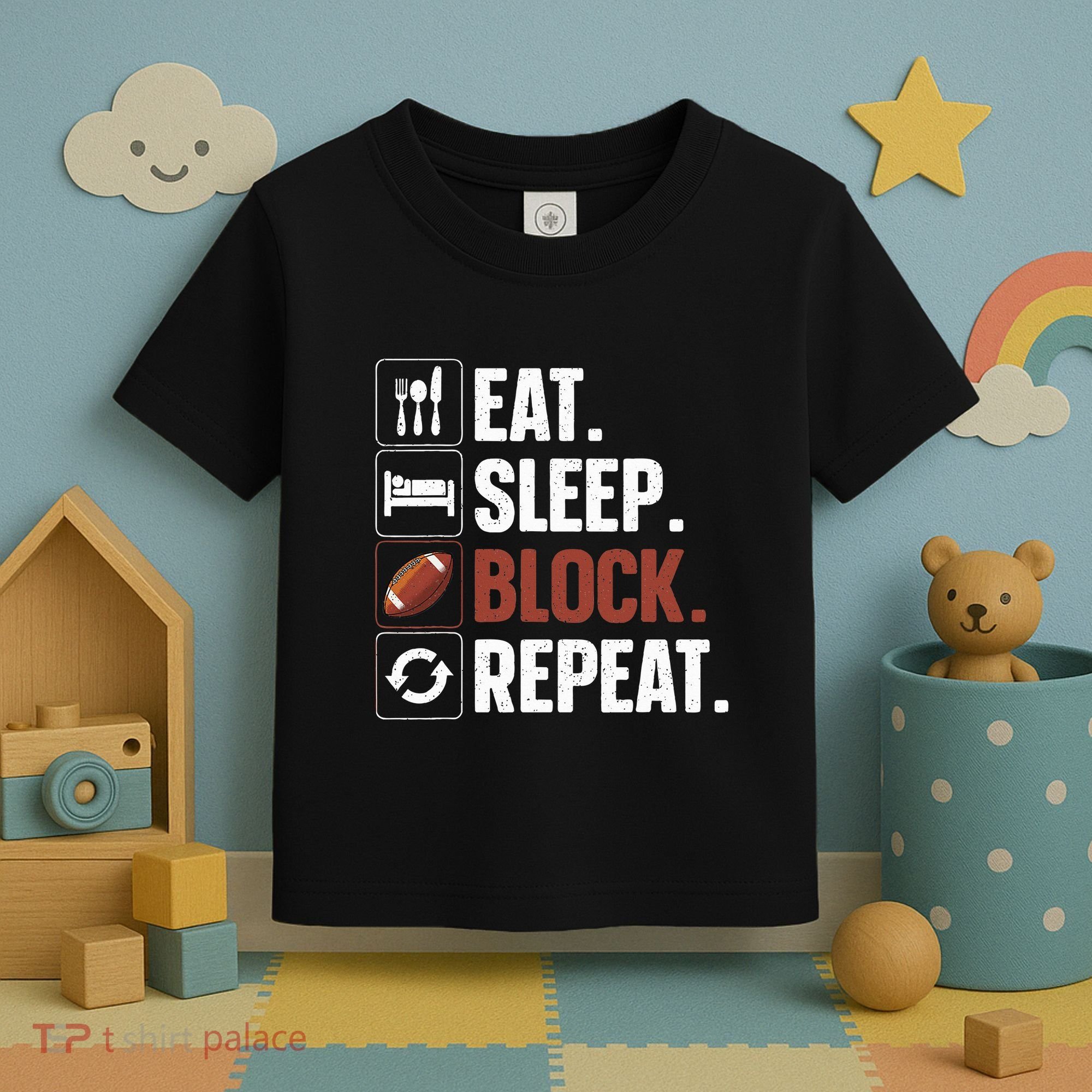 Lineman Art For Women Football Player Offensive Lineman Toddler T-Shirt
