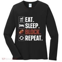 Lineman Art For Women Football Player Offensive Lineman Women's Long Sleeve Shirt thumb 0