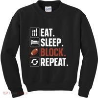 Lineman Art For Women Football Player Offensive Lineman Kids Sweatshirt thumb 0