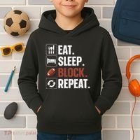 Lineman Art For Women Football Player Offensive Lineman Kids Hoodie thumb 2