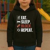 Lineman Art For Women Football Player Offensive Lineman Kids Hoodie thumb 3