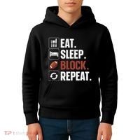 Lineman Art For Women Football Player Offensive Lineman Kids Hoodie thumb 4