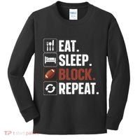 Lineman Art For Women Football Player Offensive Lineman Kids Long Sleeve Shirt thumb 0