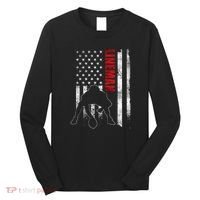 Lineman American Football Us Flag Long Sleeve Shirt thumb 0