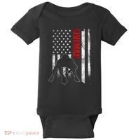 Lineman American Football Us Flag Baby Bodysuit thumb 0