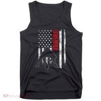 Lineman American Football Us Flag Tank Top thumb 0