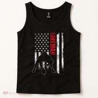 Lineman American Football Us Flag Tank Top thumb 2