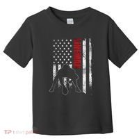 Lineman American Football Us Flag Toddler T-Shirt thumb 0