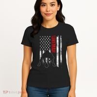 Lineman American Football Us Flag Women's T-Shirt thumb 4