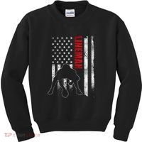 Lineman American Football Us Flag Kids Sweatshirt thumb 0