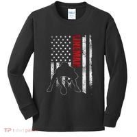 Lineman American Football Us Flag Kids Long Sleeve Shirt thumb 0