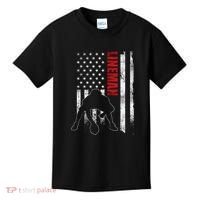 Lineman American Football Us Flag Kids T-Shirt thumb 0
