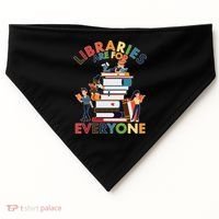 Libraries Are For Everyone Book Lover USA-Made Doggie Bandana thumb 0