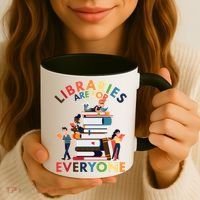Libraries Are For Everyone Book Lover Coffee Mug thumb 3