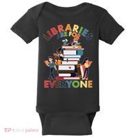 Libraries Are For Everyone Book Lover Baby Bodysuit thumb 0