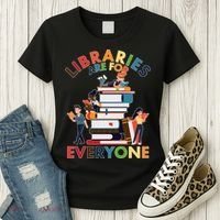 Libraries Are For Everyone Book Lover Women's T-Shirt thumb 3