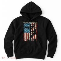 Lineman American Flag Electric Cable Gift Patriotic Lineman Hoodie thumb 0
