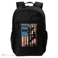 Lineman American Flag Electric Cable Gift Patriotic Lineman Backpack thumb 0