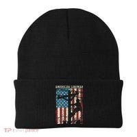 Lineman American Flag Electric Cable Gift Patriotic Lineman Beanie thumb 0