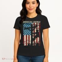 Lineman American Flag Electric Cable Gift Patriotic Lineman Women's T-Shirt thumb 4