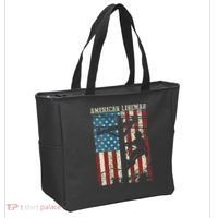 Lineman American Flag Electric Cable Gift Patriotic Lineman Tote Bag thumb 2