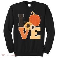 LOVE Autumn Floral Pumpkin Fall Season Sweatshirt thumb 0