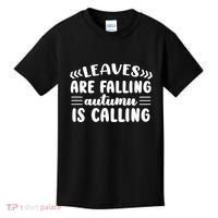 Leaves Are Falling Autumn Is Calling Kids T-Shirt thumb 0