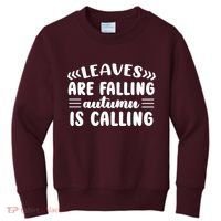Leaves Are Falling Autumn Is Calling Kids Sweatshirt thumb 0