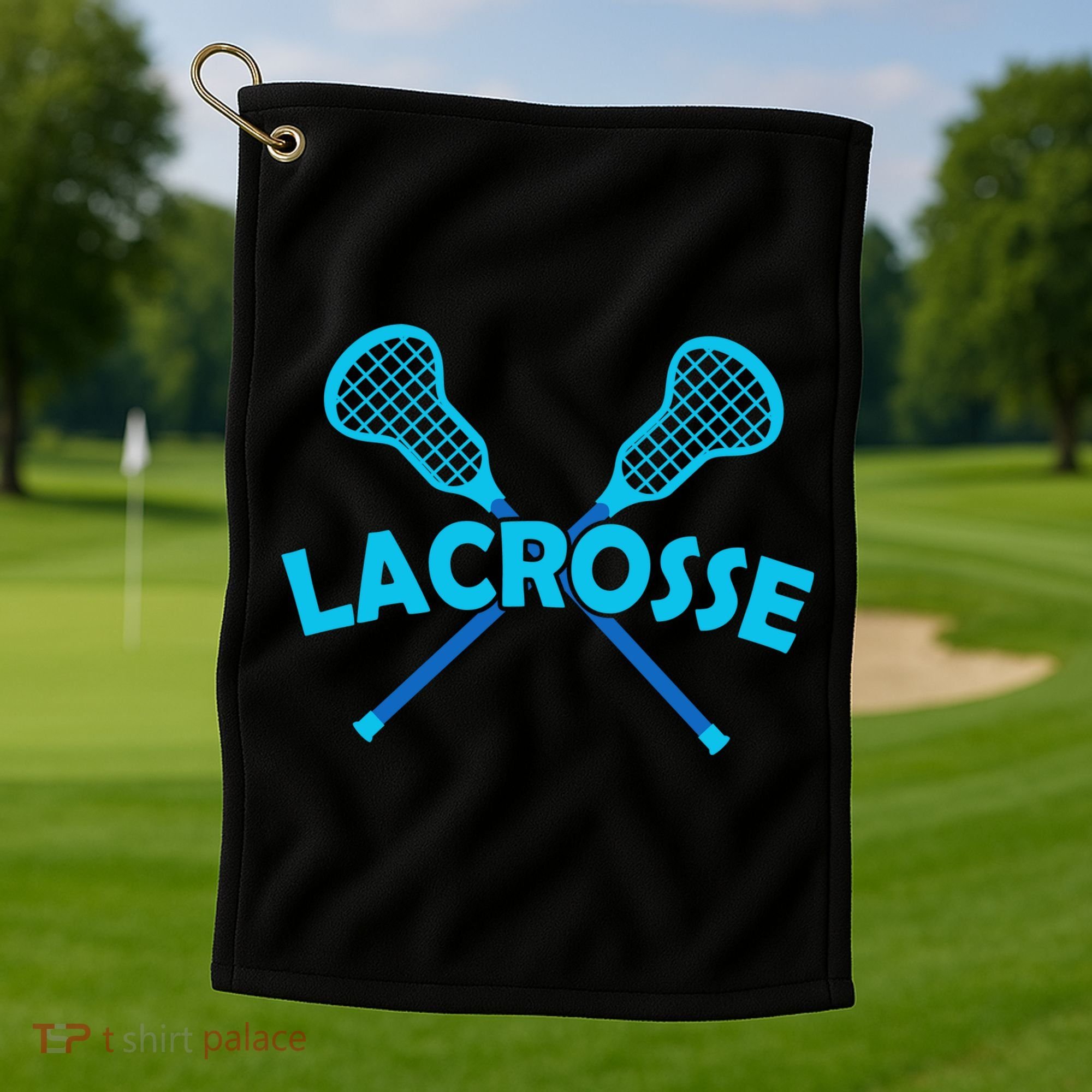 Lacrosse Player Gift Sticks  Golf Towel