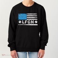 Lfgm American Flag Baseball Fan Women's Sweatshirt thumb 0