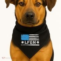 Lfgm American Flag Baseball Fan USA-Made Doggie Bandana thumb 1