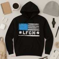 Lfgm American Flag Baseball Fan Hoodie thumb 3