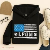 Lfgm American Flag Baseball Fan Hoodie thumb 4