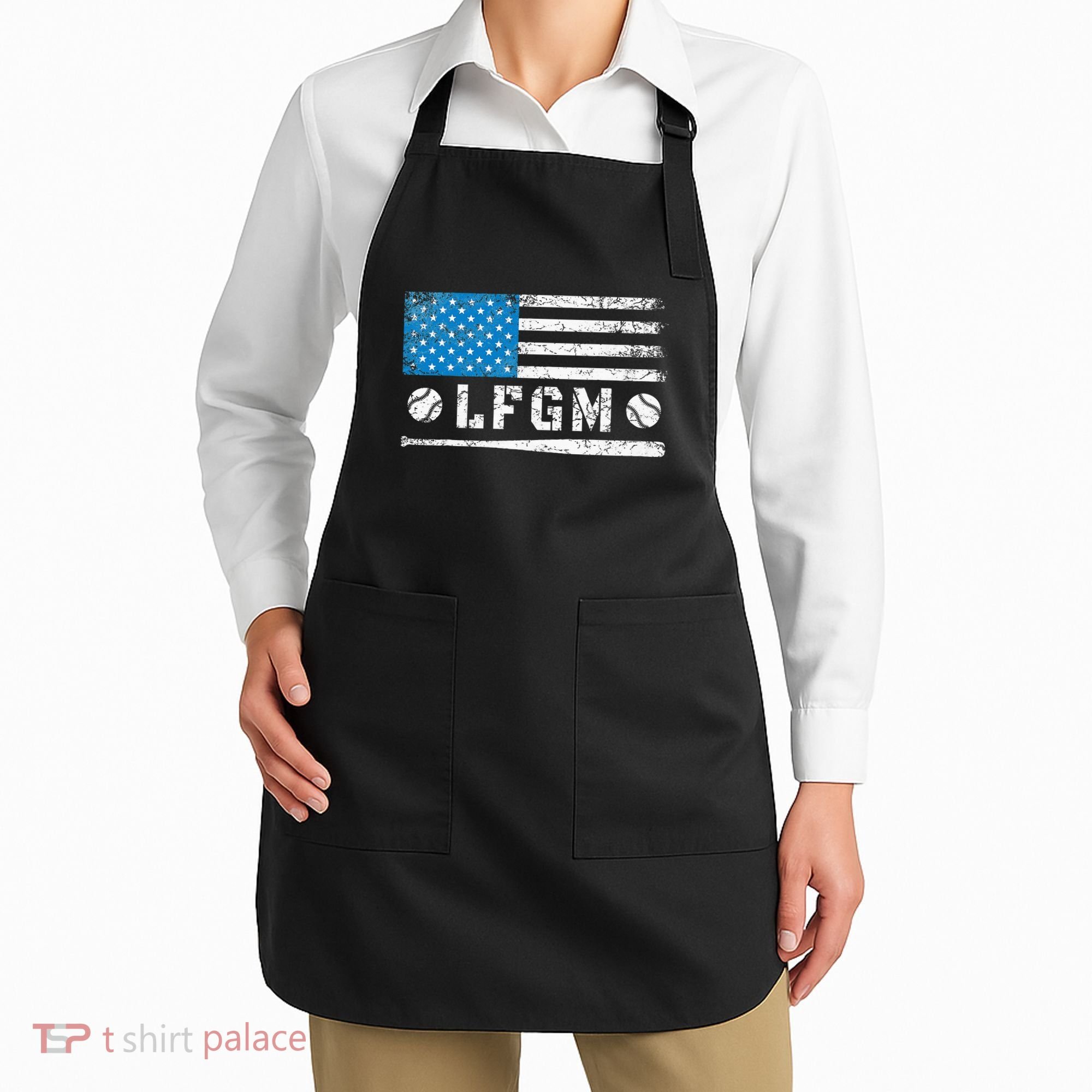 Lfgm American Flag Baseball Fan Apron