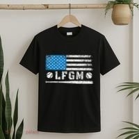 Lfgm American Flag Baseball Fan T-Shirt thumb 2