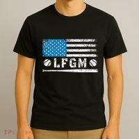 Lfgm American Flag Baseball Fan T-Shirt thumb 3