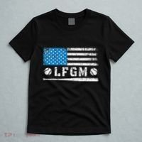 Lfgm American Flag Baseball Fan T-Shirt thumb 5