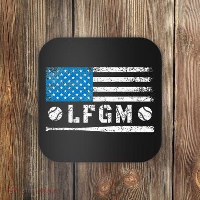 Lfgm American Flag Baseball Fan Coaster