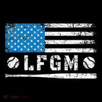 Lfgm American Flag Baseball Fan Women's Hoodie thumb 2