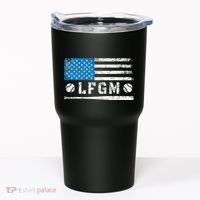 Lfgm American Flag Baseball Fan Tumbler thumb 0