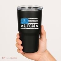 Lfgm American Flag Baseball Fan Tumbler thumb 2