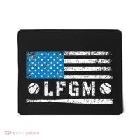 Lfgm American Flag Baseball Fan Mousepad thumb 0
