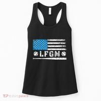 Lfgm American Flag Baseball Fan Women's Tank Top thumb 0