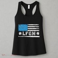 Lfgm American Flag Baseball Fan Women's Tank Top thumb 3
