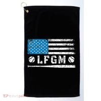 Lfgm American Flag Baseball Fan Golf Towel thumb 0