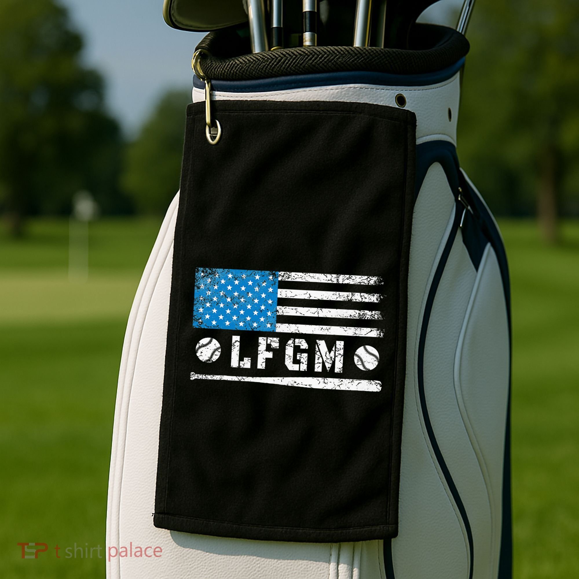 Lfgm American Flag Baseball Fan Golf Towel