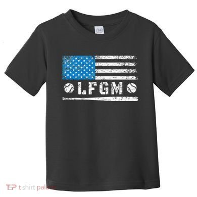 Lfgm American Flag Baseball Fan Toddler T-Shirt